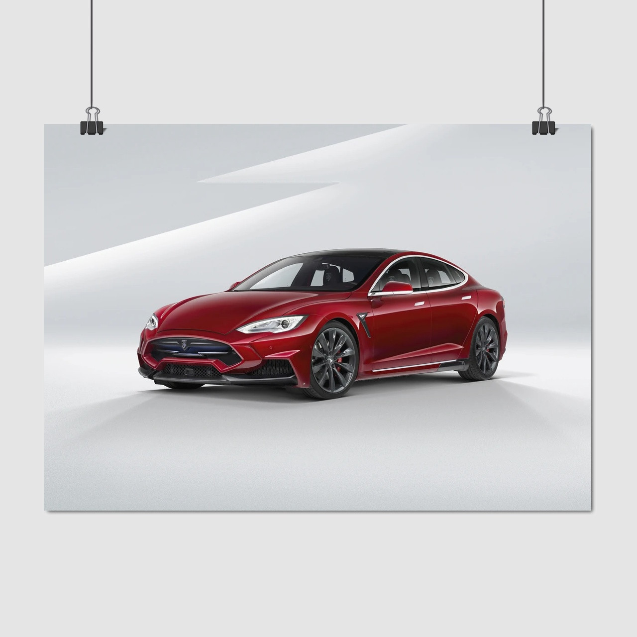 Плакат "Тесла, Tesla, Model S", 43×60см