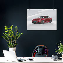 Плакат "Тесла, Tesla, Model S", 43×60см, фото 4