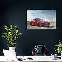 Плакат "Тесла, Tesla, Model S", 40×60см, фото 3