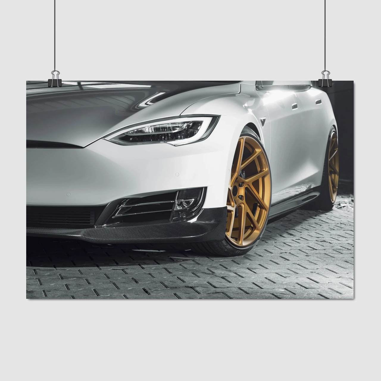 Плакат "Тесла, Tesla, Model S", 40×60см