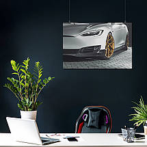 Плакат "Тесла, Tesla, Model S", 40×60см, фото 3