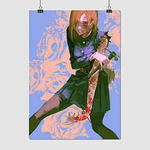 Плакат "Магічна Битва, Нобара Кугісакі, Jujutsu Kaisen, Sorsery Fight", 60×43см