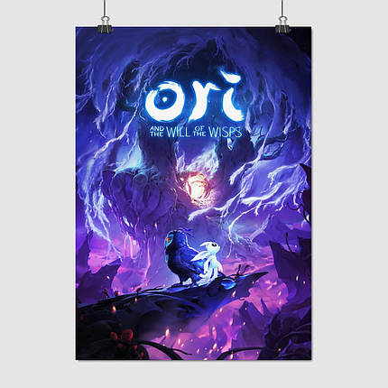 Плакат "Орі та Мандрівні вогні, Ori and the Will of the Wisps", 60×43см, фото 1