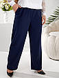 Класичні жіночі брюки розмір плюс Тоні темно-сині (50-68), фото 2