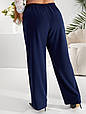 Класичні жіночі брюки розмір плюс Тоні темно-сині (50-68), фото 4