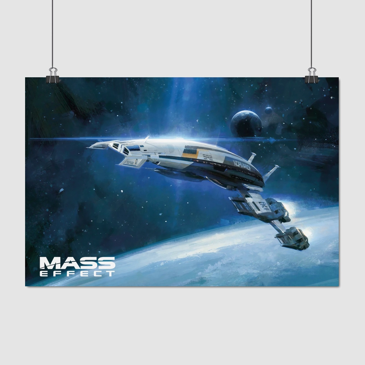 Плакат "Ефект маси, Нормандія, Mass Effect, Normandy", 40×60см