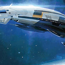 Плакат "Ефект маси, Нормандія, Mass Effect, Normandy", 40×60см, фото 2