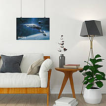 Плакат "Ефект маси, Нормандія, Mass Effect, Normandy", 40×60см, фото 4