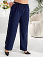 Класичні жіночі брюки розмір плюс Тоні темно-сині (50-68), фото 10