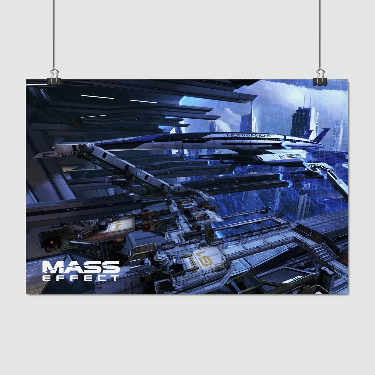 Плакат "Ефект маси, Нормандія влітає у Цитадель, Mass Effect, Normandy", 40×60см