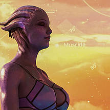 Плакат "Ефект маси, Ліара Т'Соні медитує, Mass Effect", 40×60см, фото 2