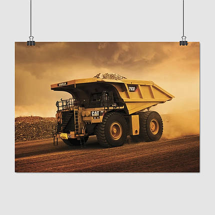 Плакат "Кар'єрний самоскид, Caterpillar Cat-793F", 43×60см, фото 1