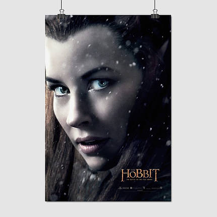 Плакат "Володар перснів, ельфійка Тауріель (Еванджелін Ліллі), Hobbit, Lord Of The Rings", 60×41см, фото 1
