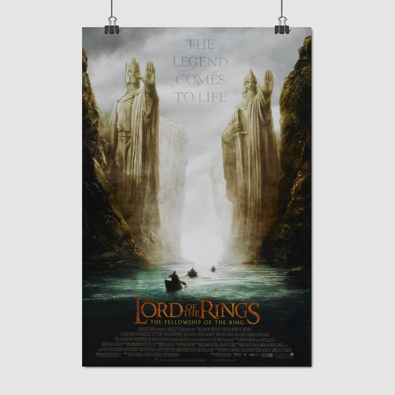 Плакат "Володар перснів: Братерство персня, Lord of the Rings: Fellowship of the Ring", 60×41см