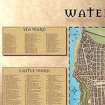 Плакат "Карта міста Waterdeep із примітками, Dungeon and Dragons", 60×60см, фото 2