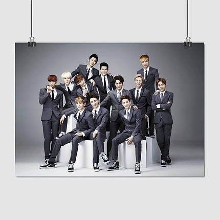 Плакат "Ексо, EXO, kpop", 43×60см, фото 1