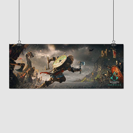 Плакат "Кредо асасіна, Вальгалла, Assassin's Creed, Valhalla", 23×60см, фото 1