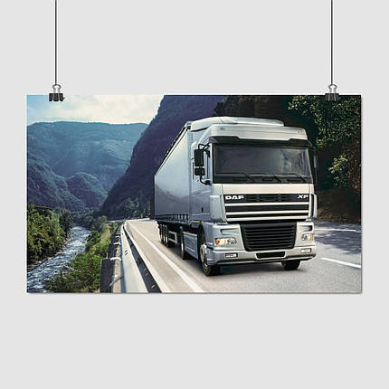 Плакат "Трак, тягач, Daf Truck Berserker", 36×60см, фото 1