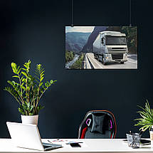 Плакат "Трак, тягач, Daf Truck Berserker", 36×60см, фото 3