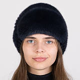 Жіноча хутряна шапка з хутра норки "Лобик", фото 2