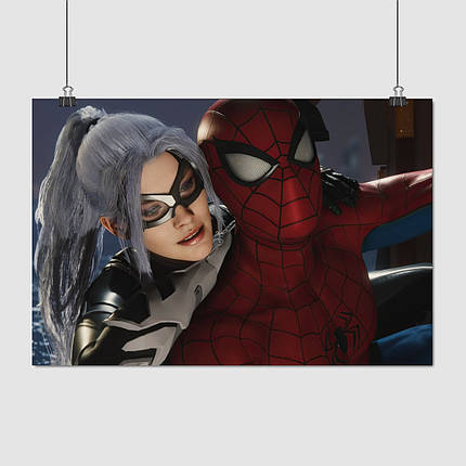 Плакат "Людина-павук і Чорна кішка, Феліція Харді, Spider-Man, Black Cat", 40×60см, фото 1
