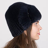 Жіноча хутряна шапка з хутра норки "Лобик", фото 3