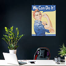 Плакат "Клепальниця Розі, Говард Міллер (1942), We Can Do It!", 60×47см, фото 3