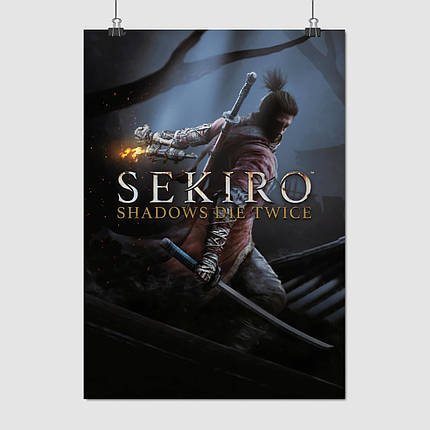 Плакат "Однорукий вовк: Тіні вмирають двічі, Sekiro: Shadows Die Twice", 60×43см, фото 1
