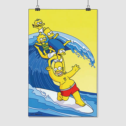 Плакат "Сімпсони, Simpsons", 60×38см, фото 1