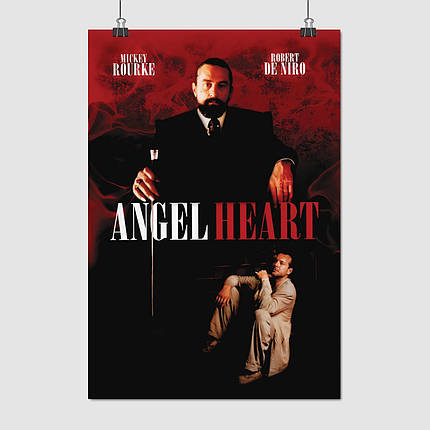 Плакат "Янгольське серце, Роберт де Ніро, Міккі Рурк, Angel Heart (1987)", 60×41см, фото 1