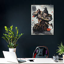 Плакат "Однорукий вовк: Тіні вмирають двічі, Sekiro: Shadows Die Twice", 60×45см, фото 3