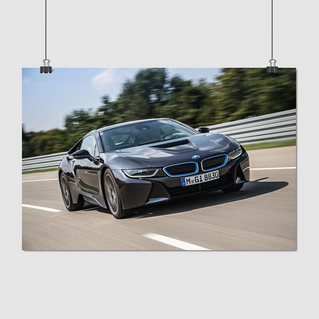 Плакат "BMW i8", 40×60см