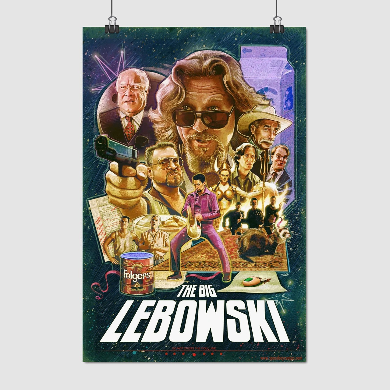 Плакат "Большой Лебовски, The Big Lebowski (1998)", 60×40см