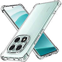 Протиударний чохол із посиленими кутами для Xiaomi Redmi Note 14 Pro 5G прозорий силіконовий бампер