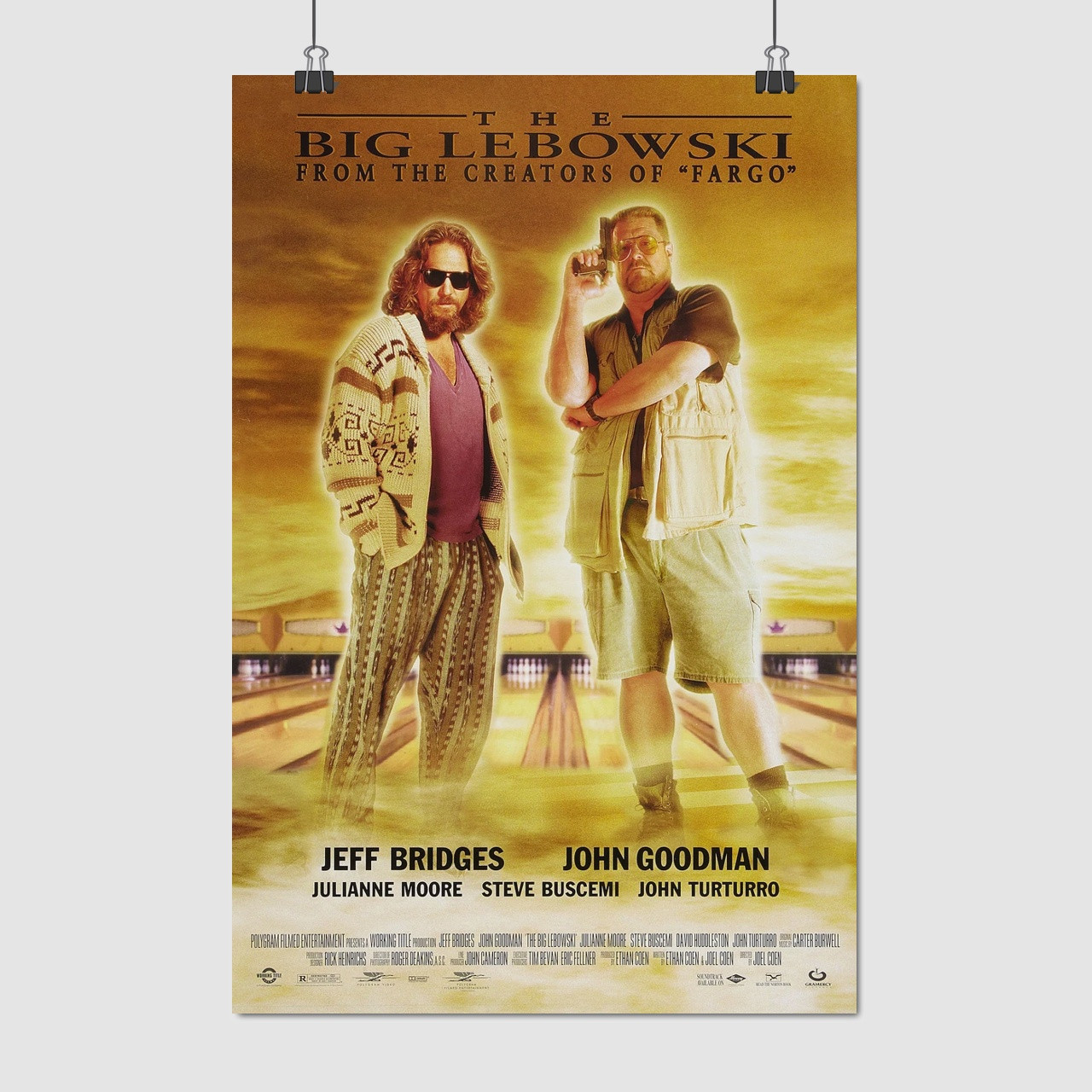 Плакат "Большой Лебовски, The Big Lebowski (1998)", 60×40см