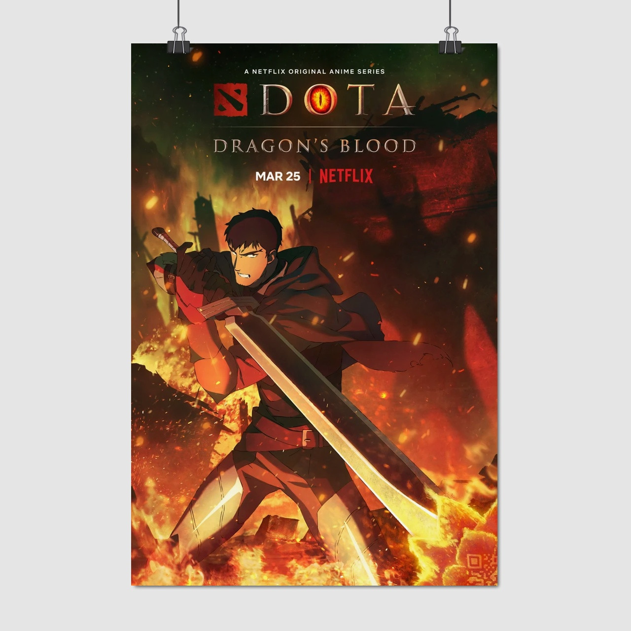 Плакат "DOTA: Кров дракона, Dota: Dragon's Blood", 60×41см