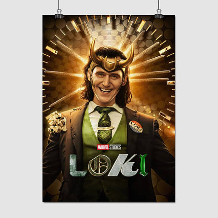 Плакат "Локі, Том Гіддлстон, Loki", 60×43см, фото 1