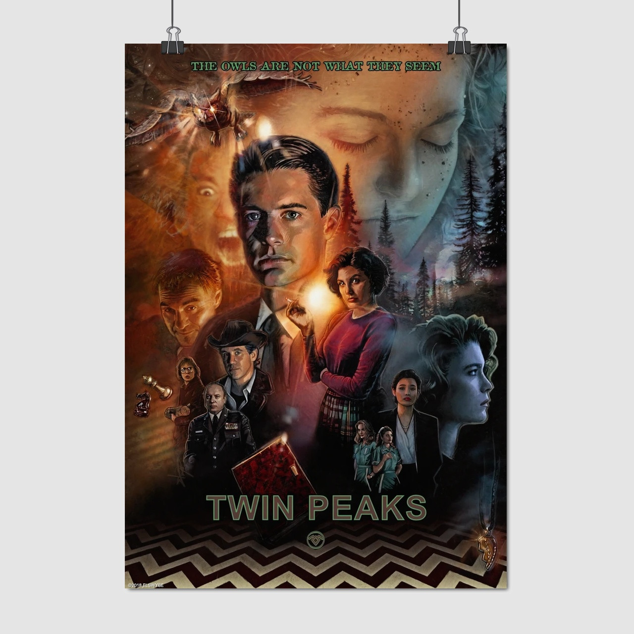 Плакат "Твін Пікс, Twin Peaks", 60×42см