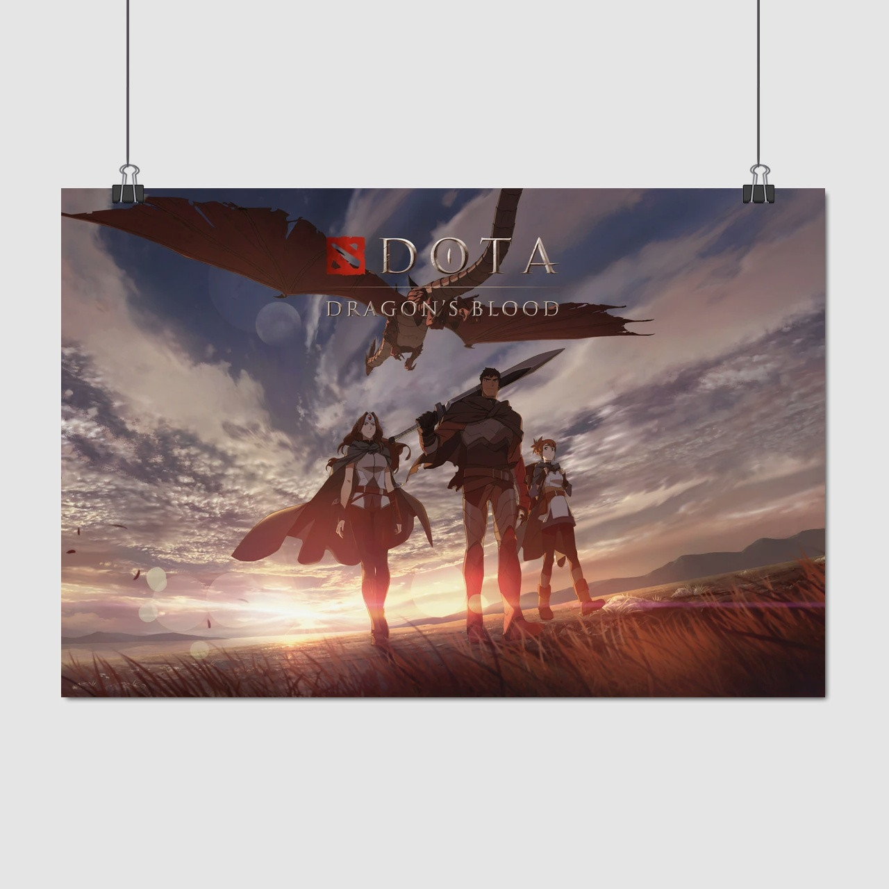 Плакат "DOTA: Кров дракона, Dota: Dragon's Blood", 40×60см