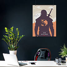 Плакат "Відьмак, мінімалістичний, Witcher", 60×45см, фото 4