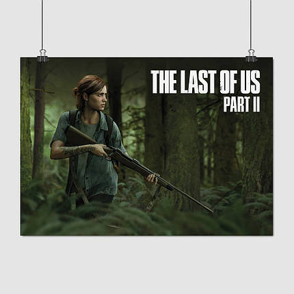 Плакат "Останні з нас 2, Еллі з рушницею, Last Of Us 2", 43×60см, фото 1