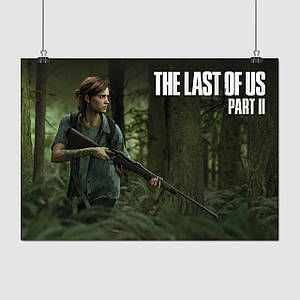 Плакат "Останні з нас 2, Еллі з рушницею, Last Of Us 2", 43×60см