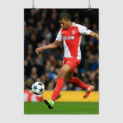 Плакат "Кіліан Мбаппе, футболіст, Kylian Mbappé", 60×43см, фото 1