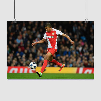 Плакат "Кіліан Мбаппе, футболіст, Kylian Mbappé", 40×60см, фото 1