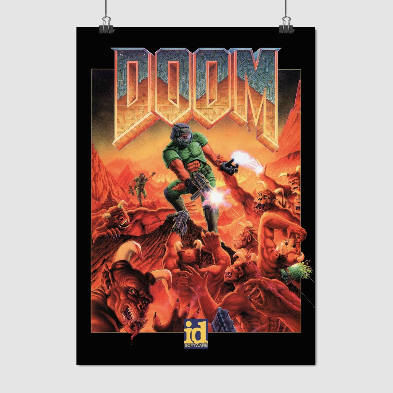 Плакат "Дум 1, Кат Року, Думгай, Doom 1 (1993)", 60×43см