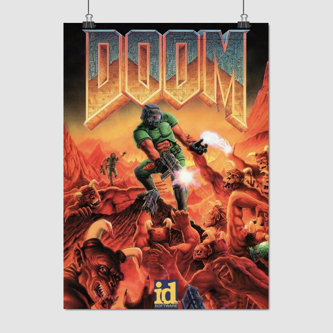 Плакат "Дум 1, Кат Року, Думгай, Doom 1 (1993)", 60×43см