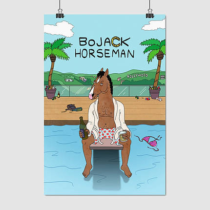 Плакат "Кінь БоДжек, BoJack Horseman", 60×40см, фото 1