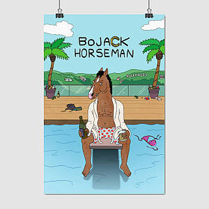 Плакат "Кінь БоДжек, BoJack Horseman", 60×40см
