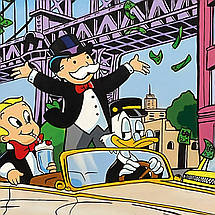 Плакат "Містер Монополі розкидає гроші, Alec Monopoly, Mr. Monopoly", 60×50см, фото 2