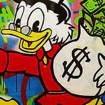Плакат "Скрудж Макдак з мішком грошей, Alec Monopoly", 50×60см, фото 2